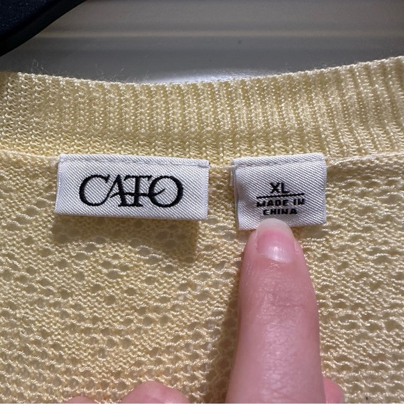 Cato Light Yellow Knit Cardigan - Picture 2 of 5